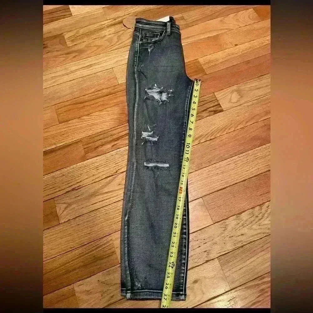 Judy Blue Jeans Distressed Boyfriend Fit Straight Leg Women’s Size 3 / 26 NWT - Picture 16 of 16